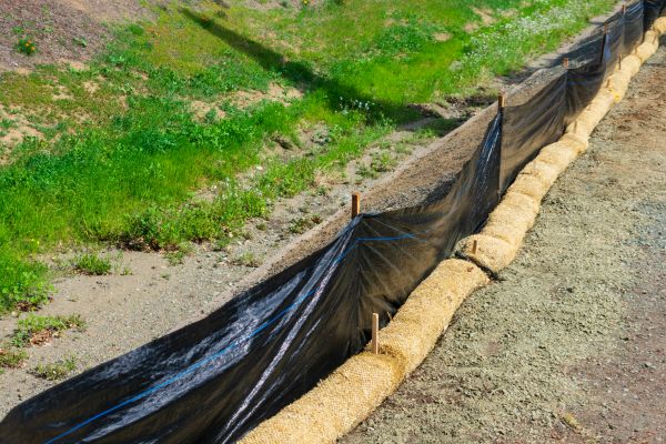 Straw Wattle Installation in San Luis Obispo